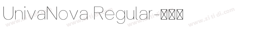 UnivaNova Regular字体转换